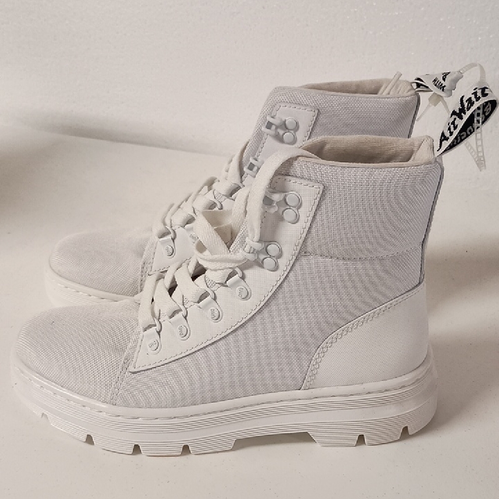 Dr. Martens White Lace-Up Women's Boots Size 8